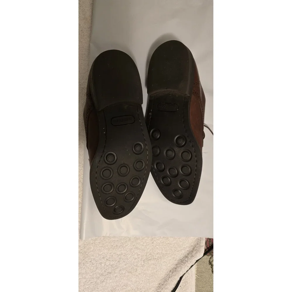 COLE HAAN Mens Shoes Oxford Cap Toe Classic Brown Leather Made in Italy Size 8 M